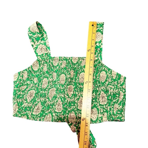 Revolve House of Harlow 1960 Green Floral Smocked Top Size XS - Picture 5 of 5